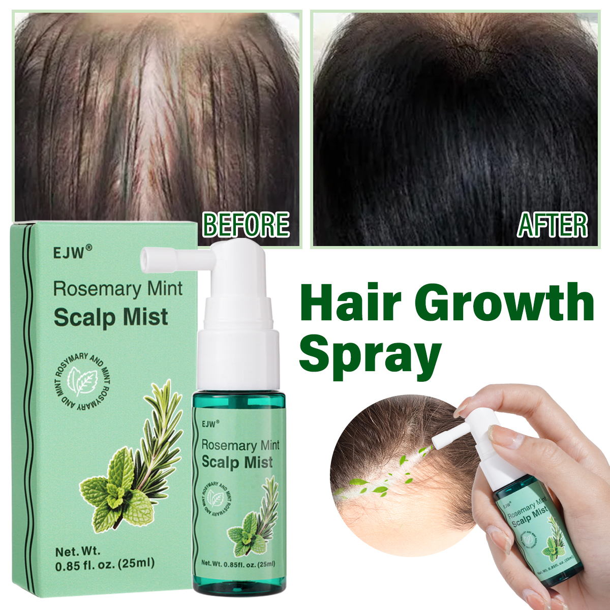 Scalp Scrub Exfoliant - Hair Growth Spray,Scalp Scrub,Rosemary Scalp Exfoliator