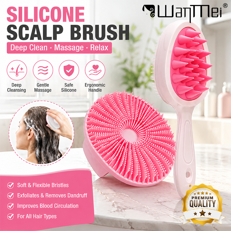 Hair Care Dandruff - 2Pcs Silicone Scalp Massage Brush Shampoo