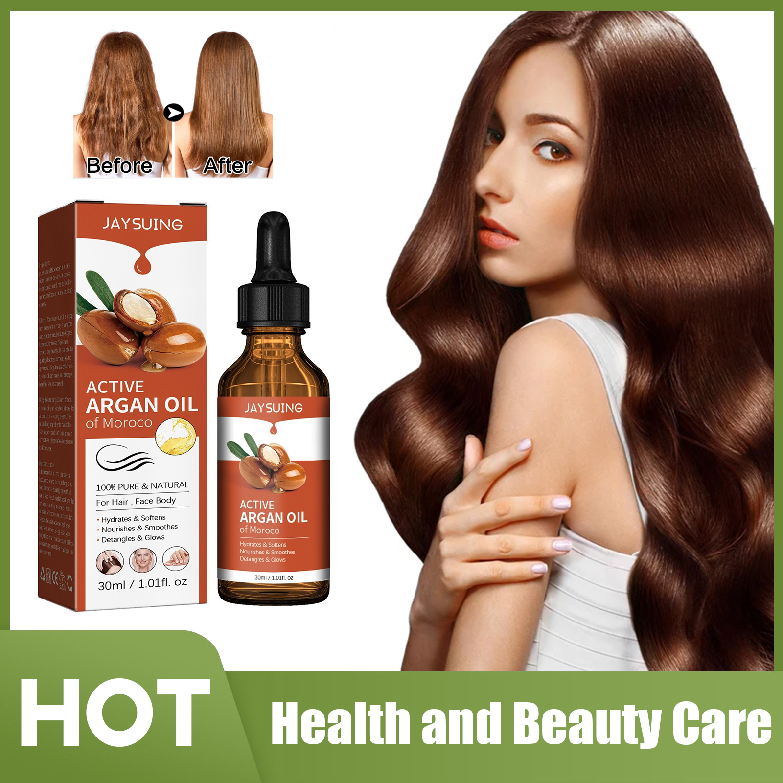 Hair Care Nature - Argan Oil for Hair Treatment Smoothing