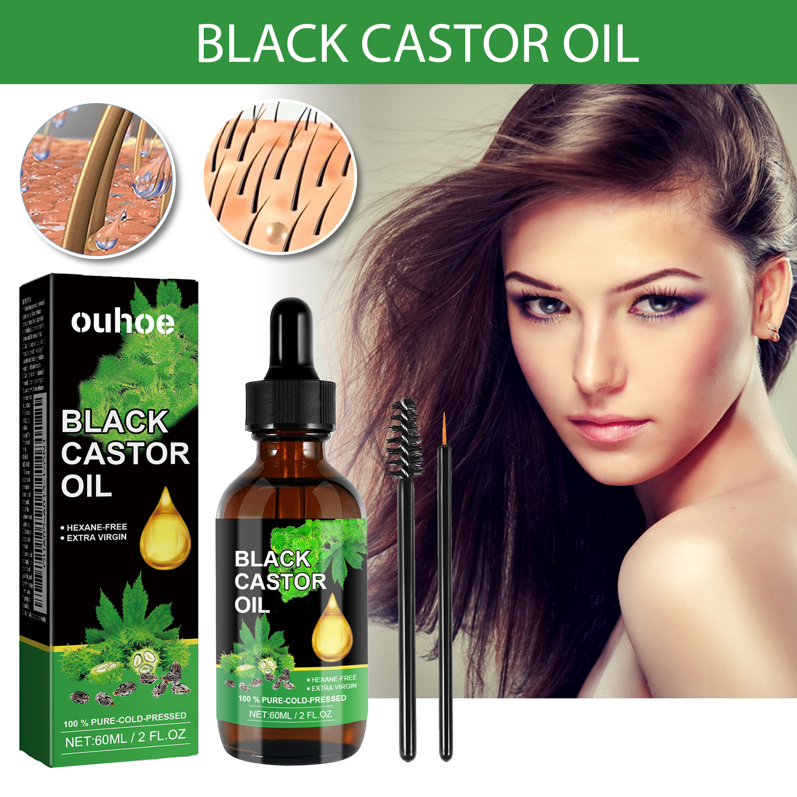 Black Castor Oil Nourishes Hai - огляд і ціна Hair Care Nature