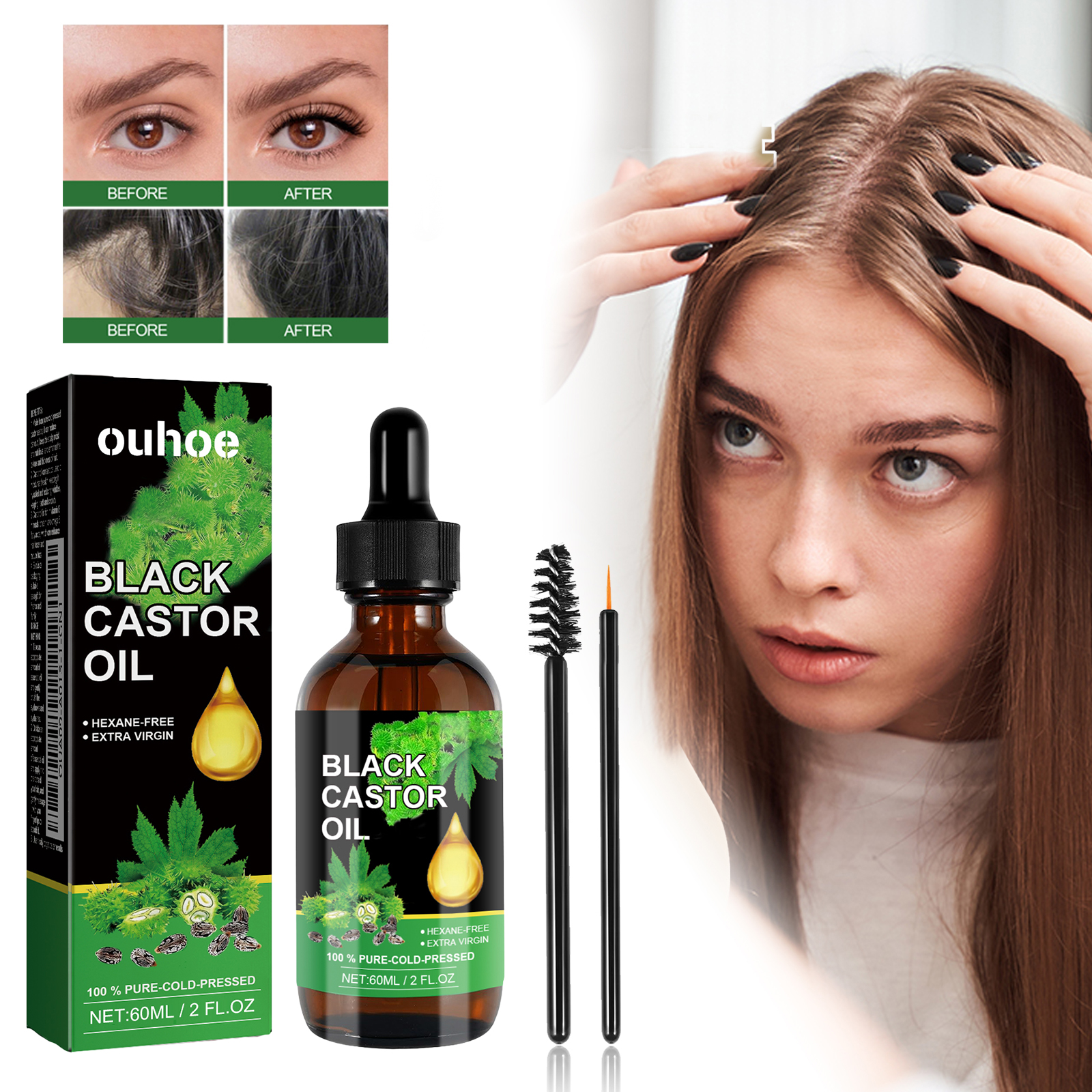 Black Castor Oil Nourishes Hai - огляд і ціна Hair Care Nature
