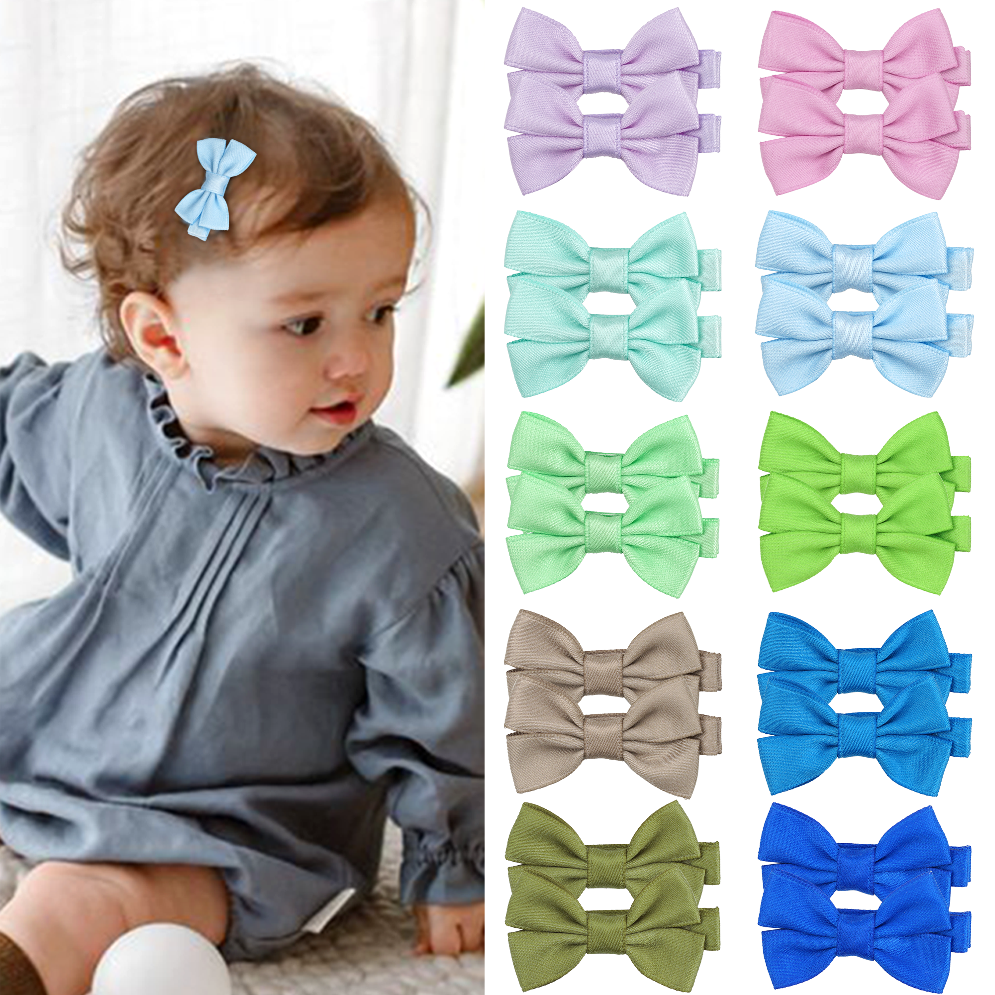 12/20 Pcs 2Inch Baby Hair Bows - огляд і ціна Hair Care Baby