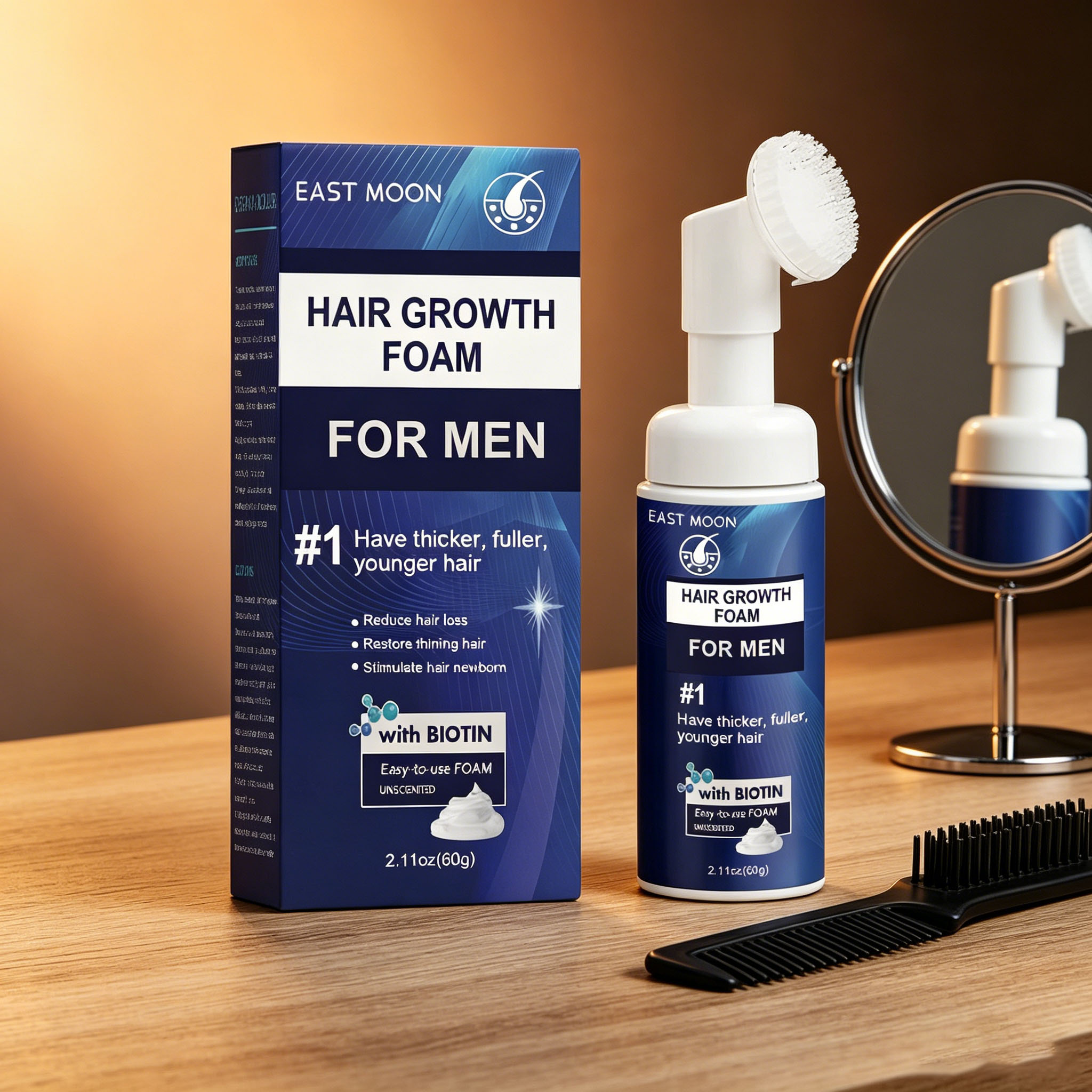 Hair Growth Foam Silicone Brus - огляд і ціна Hair Care Nature