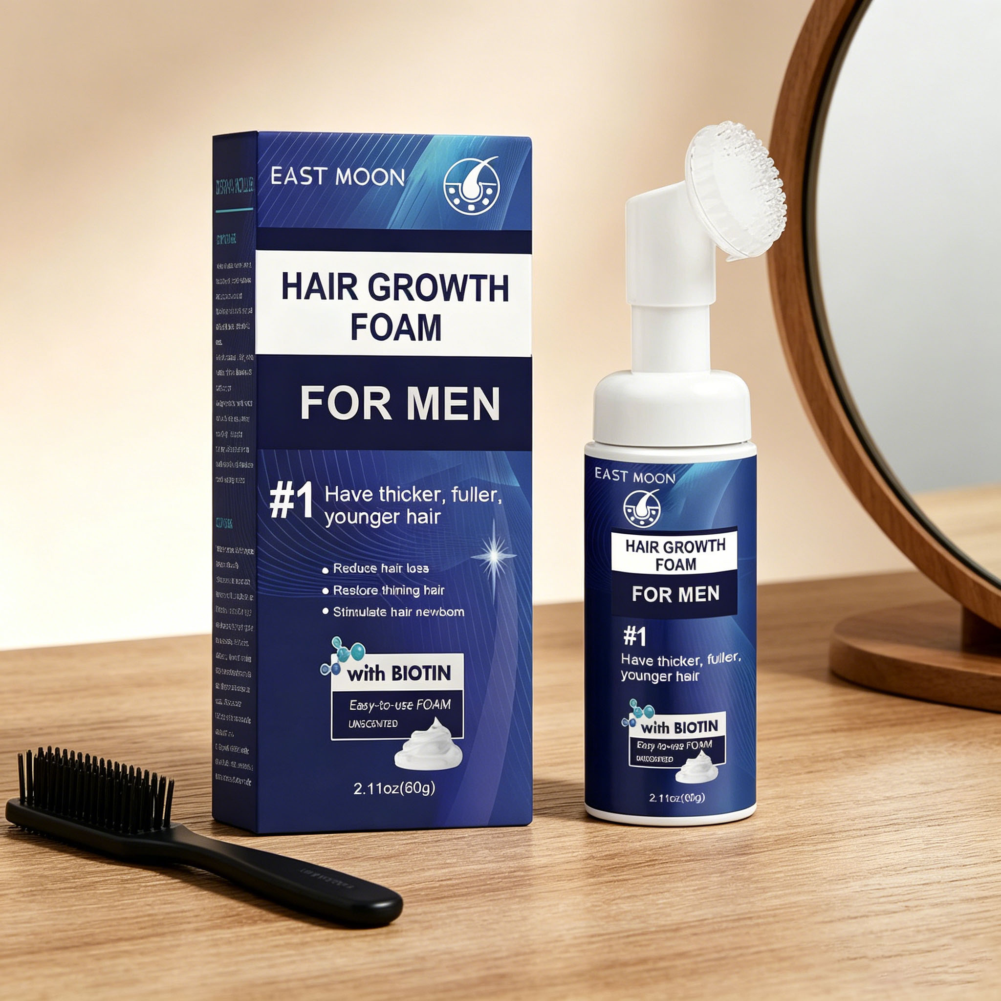 Hair Growth Foam Silicone Brus - огляд і ціна Hair Care Nature
