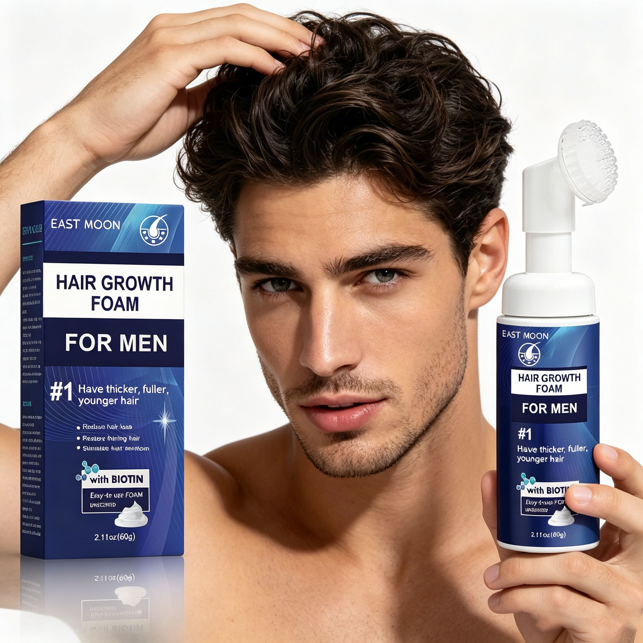 Hair Growth Foam Silicone Brus - огляд і ціна Hair Care Nature