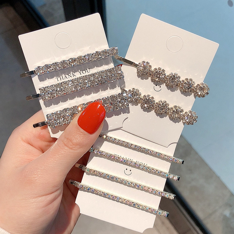 Crystal Side Bangs Hair Clips  - огляд і ціна Bobby Pin Bulk