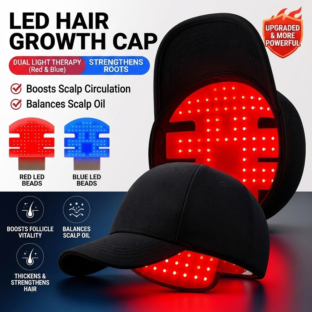 LED Hair Growth Cap Red Blue L - огляд і ціна Hair Care Routine