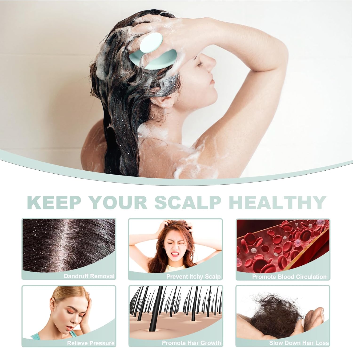 Scalp Scrubber for Hair Growth - огляд і ціна Hair Care Dandruff