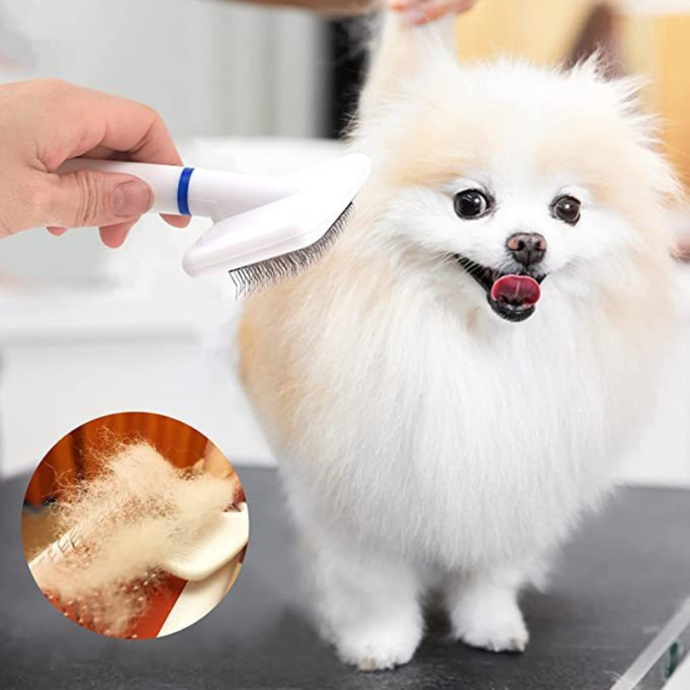 Pet Grooming Brush Self Cleani - огляд і ціна Hair Care Is Self Care