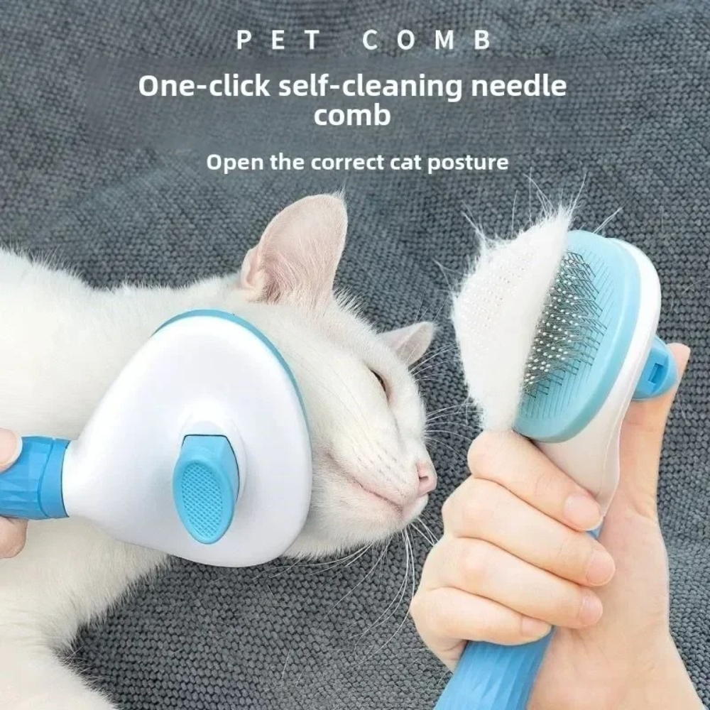 Pet Grooming Brush Self Cleani - огляд і ціна Hair Care Is Self Care