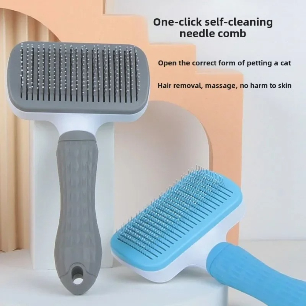 Pet Grooming Brush Self Cleani - огляд і ціна Hair Care Is Self Care