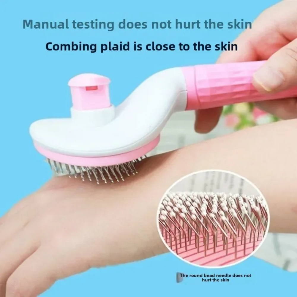 Pet Grooming Brush Self Cleani - огляд і ціна Hair Care Is Self Care
