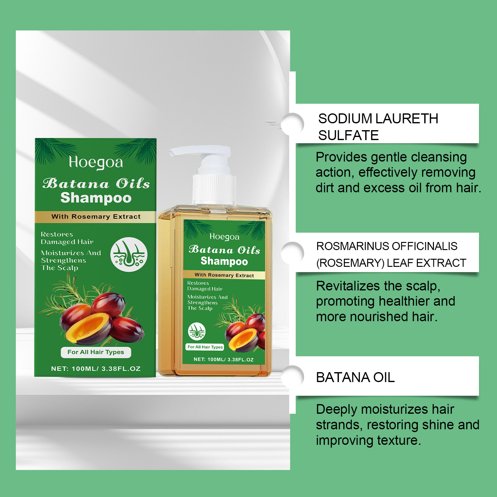 Pure Batana Shampoo Hair Stren - огляд і ціна Hair Care Dandruff