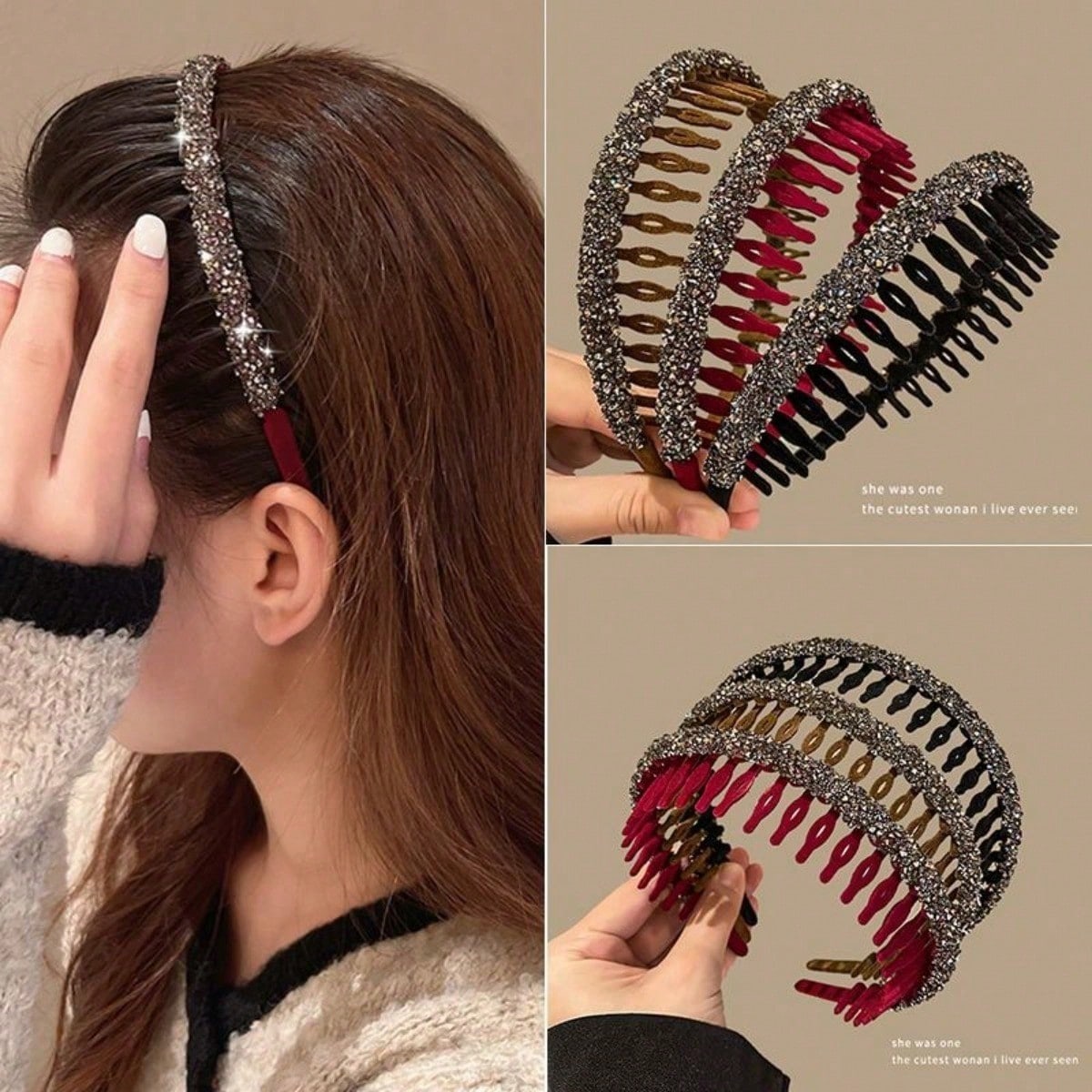 Velvet Non-Slip Headband - Sec - огляд і ціна Hair Care Is Self Care