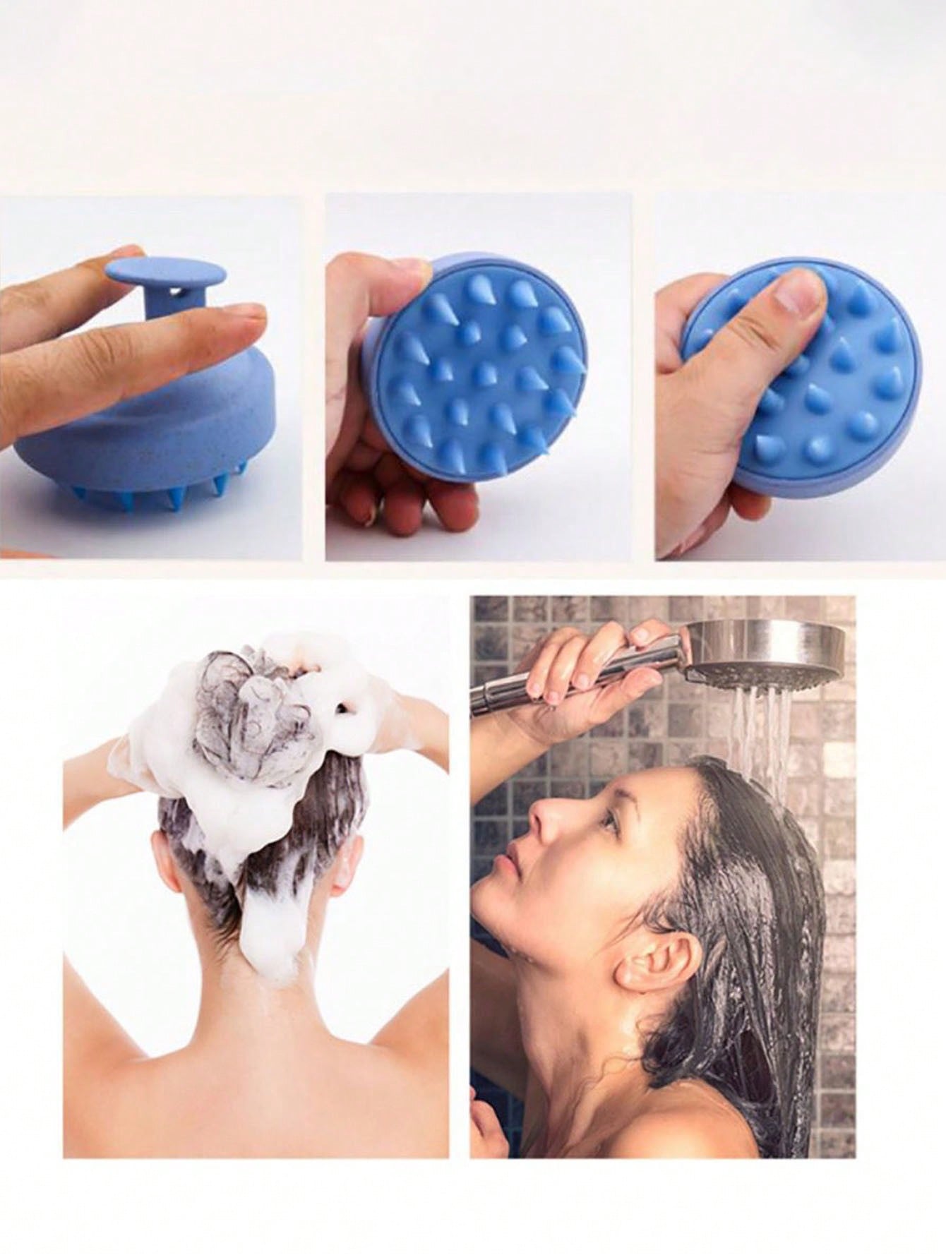 1PC Silicone Shampoo Brush Hea - огляд і ціна Hair Care Routine