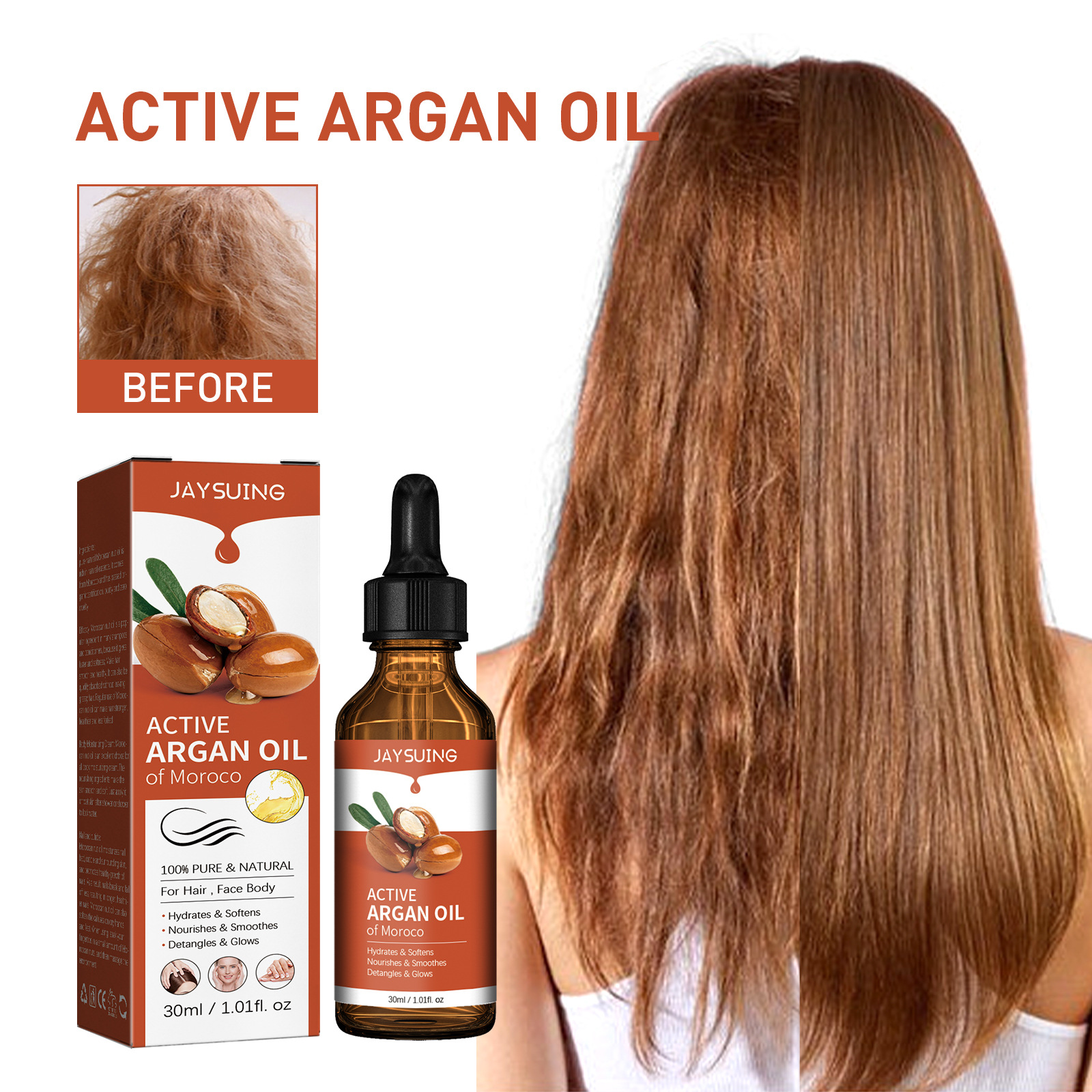 Argan Oil for Hair Treatment S - огляд і ціна Hair Care Nature